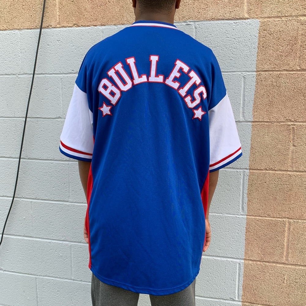 Vintage 90s Baltimore Bullets polyester warm up